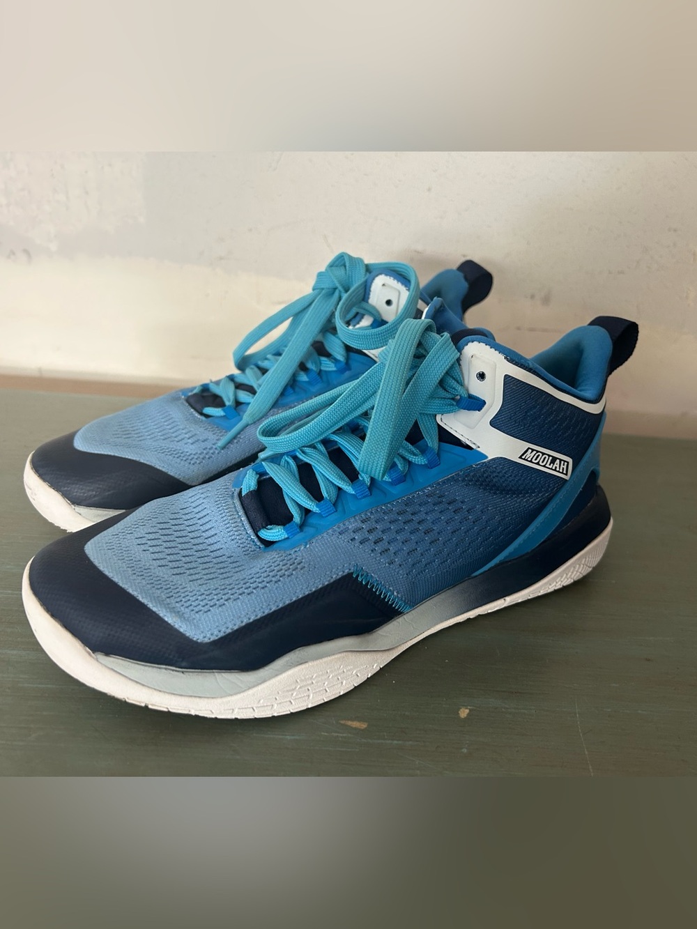 Moolah Women's Athletic Sneakers in Light & Navy Blue